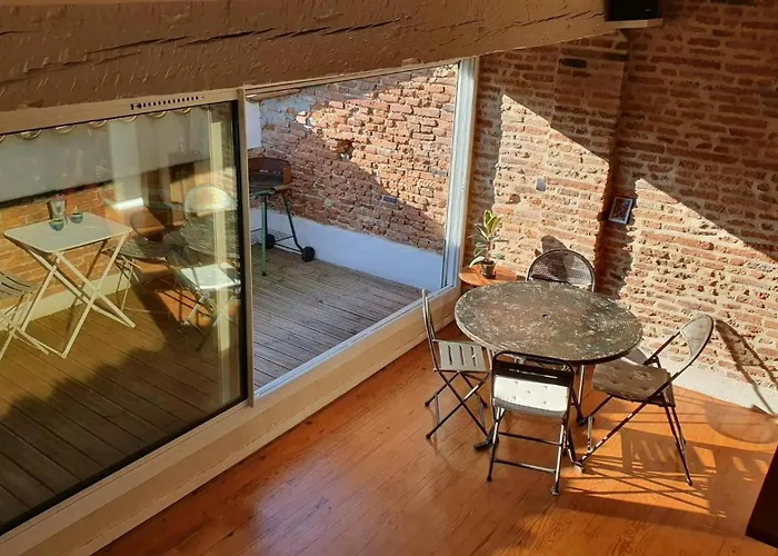 Loft De Charme Climatisé Et Sa Terrasse Appartement